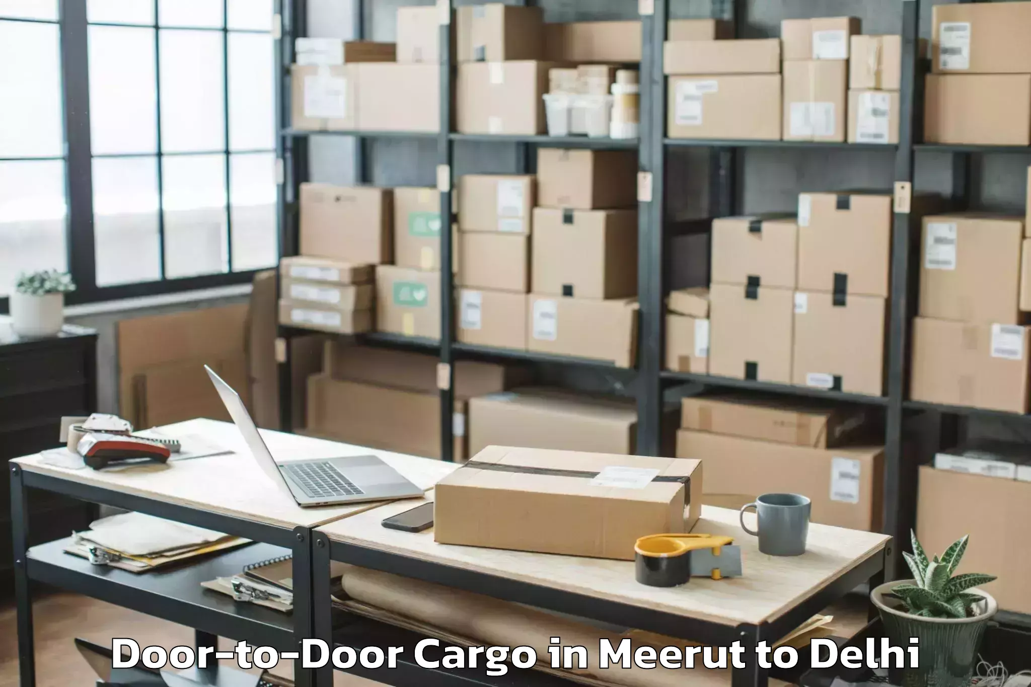 Comprehensive Meerut to Flatted Factory Complex Okhla Door To Door Cargo